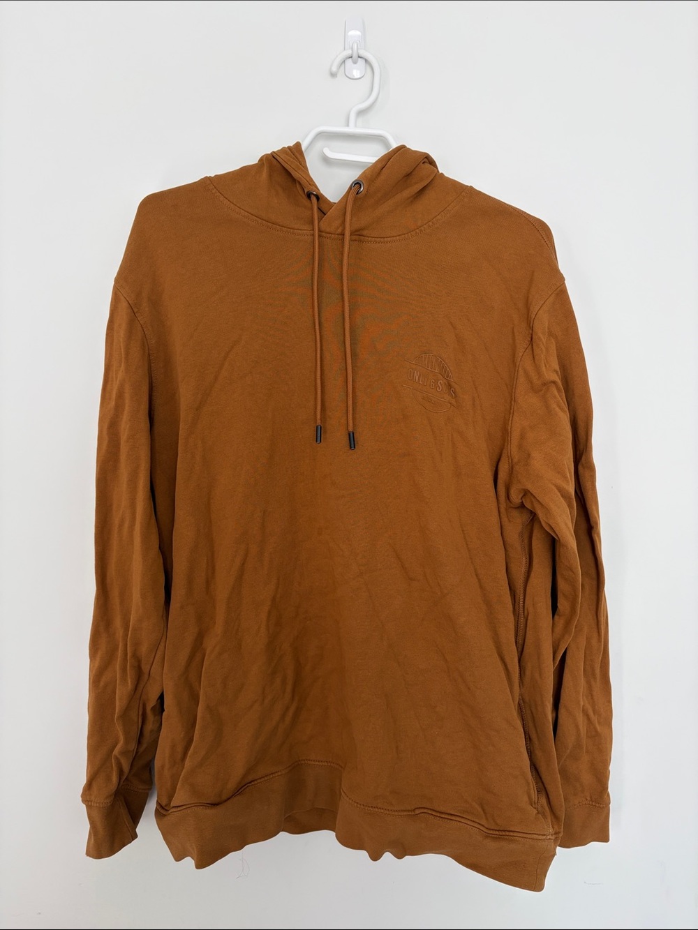 ONLY & SONS Men's Hooded Sweatshirt in Rust Brown